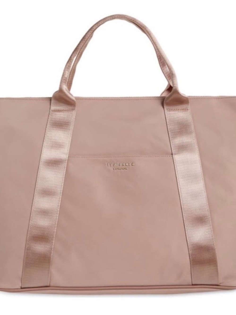 Ted Baker Blush Pink Nylon Travel Tote with Adjustable Strap